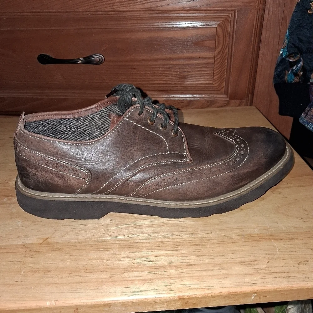 Florsheim Men's Brown Leather Oxford Dress Shoes In A Mens 8 1/2D.